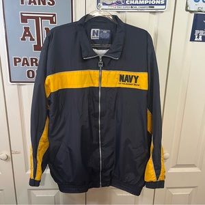 Navy Let the Journey Begin Windbreaker